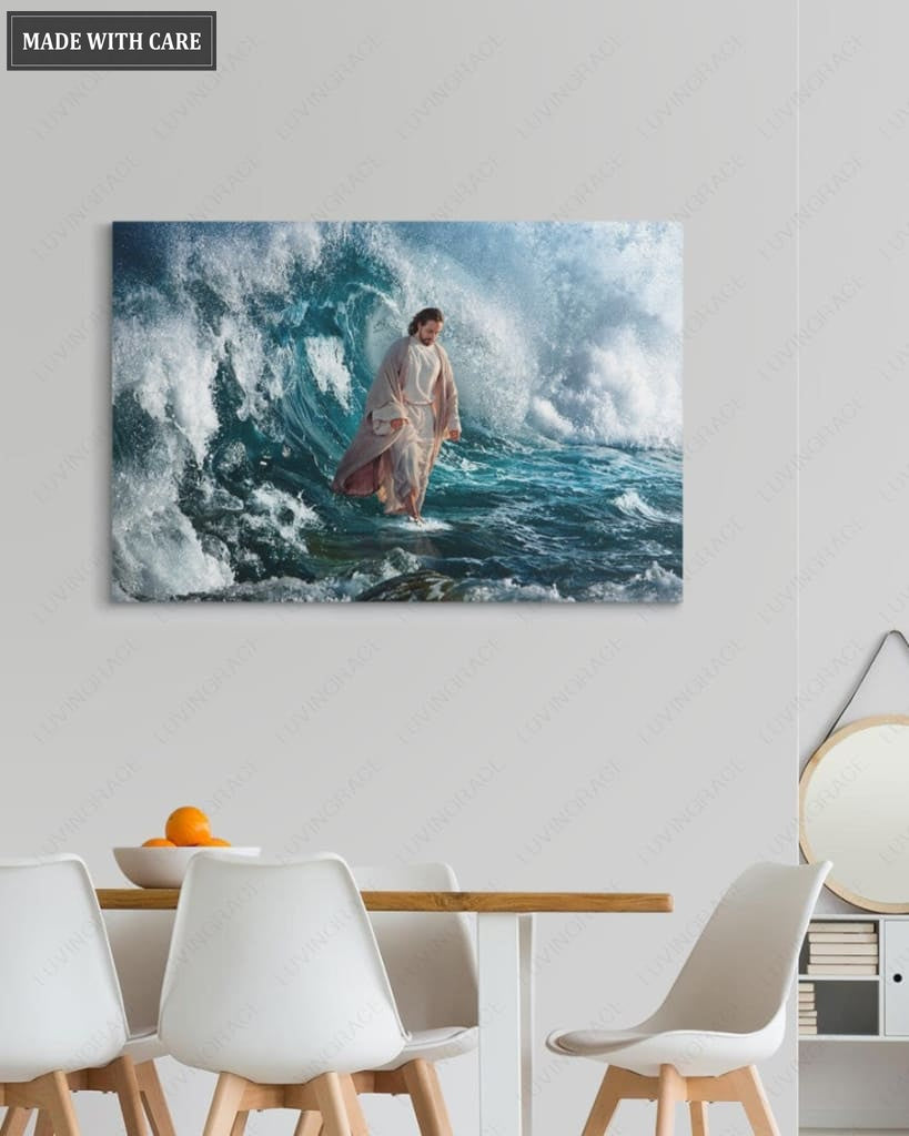 He Walks On Water Wall Art
