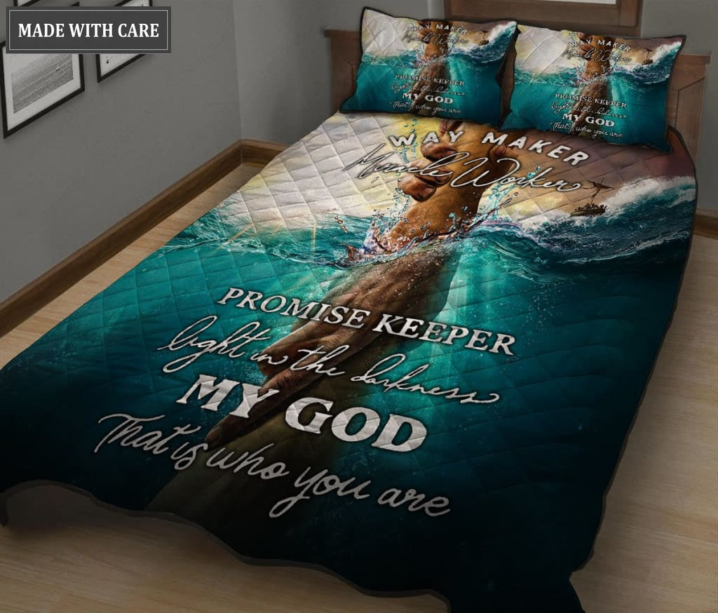 Jesus Saves Christian Quilt Bedding Set