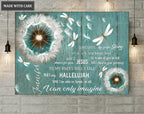 Personalized Green Wood Dandelion Glory Wall Art