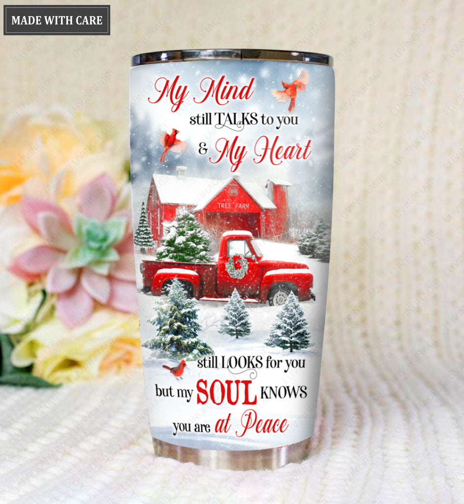Personalized My Mind Red Truck Cardinals Tumbler