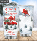 Personalized My Mind Red Truck Cardinals Tumbler