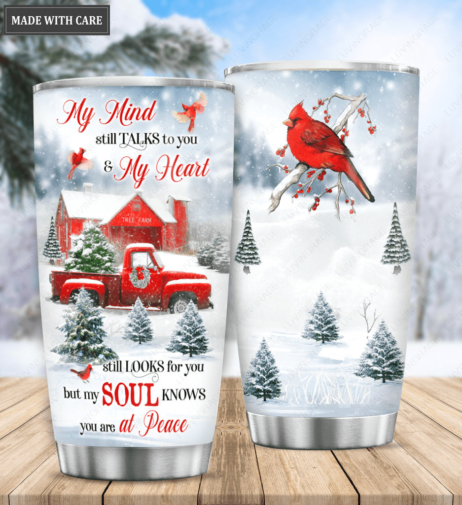Personalized My Mind Red Truck Cardinals Tumbler