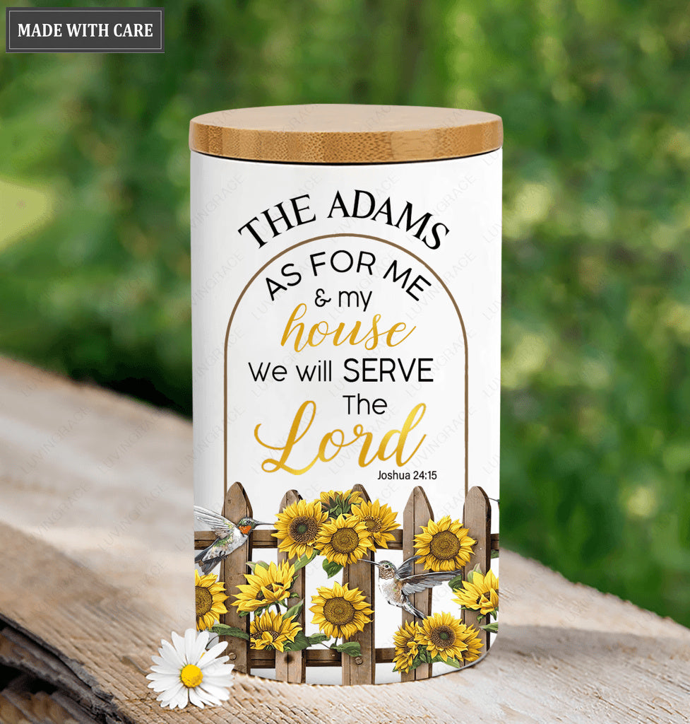 Personalized Serve The Lord Ceramic Gratitude Jar