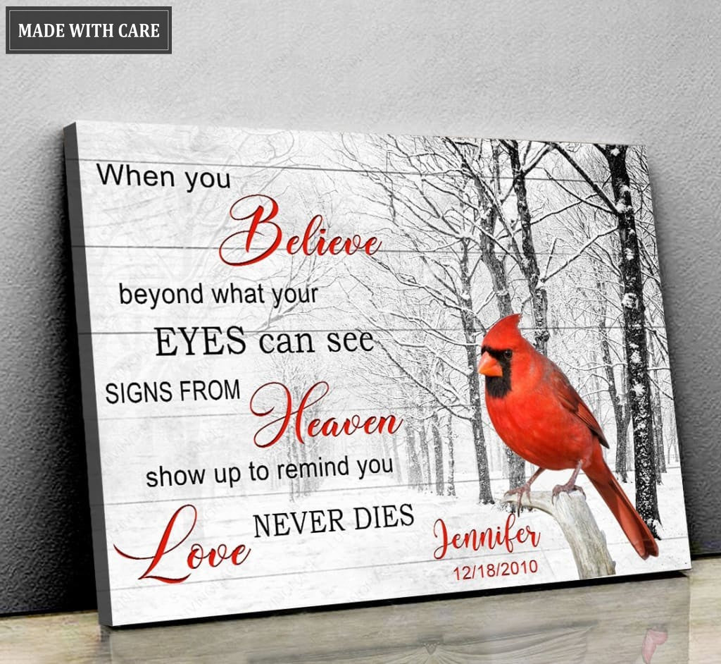 Personalized Snow White believe Cardinals Wall Art