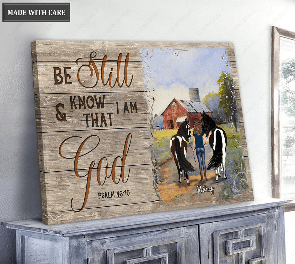 Personalized Stand With My Horse Be Still Wall Art