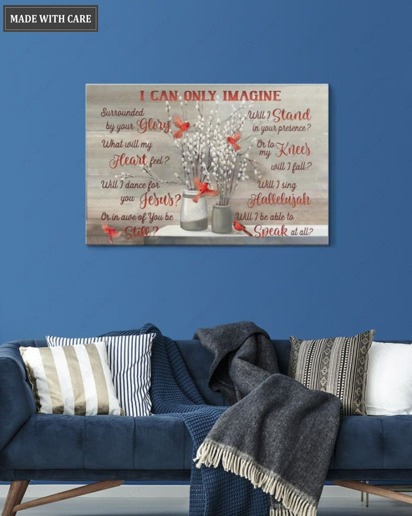 Red Bird Serving God Gallery Wrapped Canvas Prints