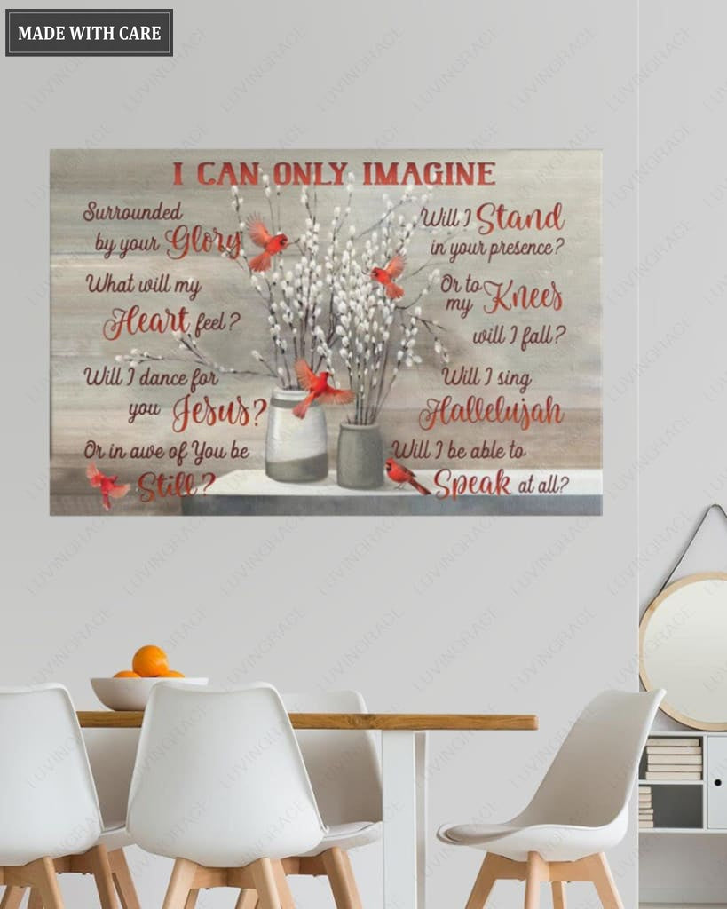 Red Bird Serving God Gallery Wrapped Canvas Prints