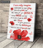 Red Fllowers Imagine Around Here Wall Art