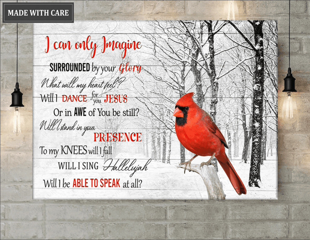 Snow White Glory Cardinals Wall Art