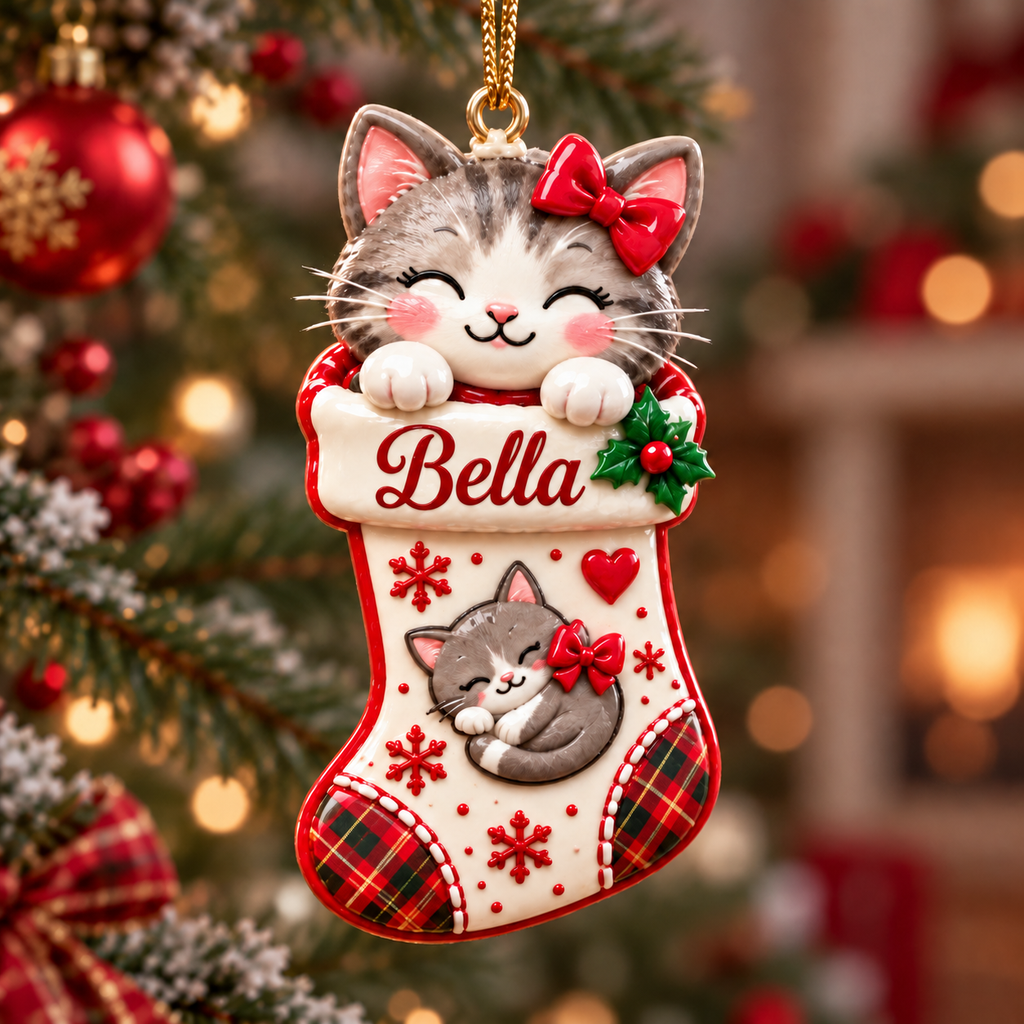 3D Personalized Christmas Stocking Ornament – Choose Your Character