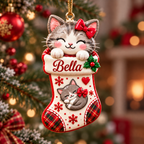3D Personalized Christmas Stocking Ornament – Choose Your Character