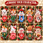 3D Personalized Christmas Stocking Ornament – Choose Your Character