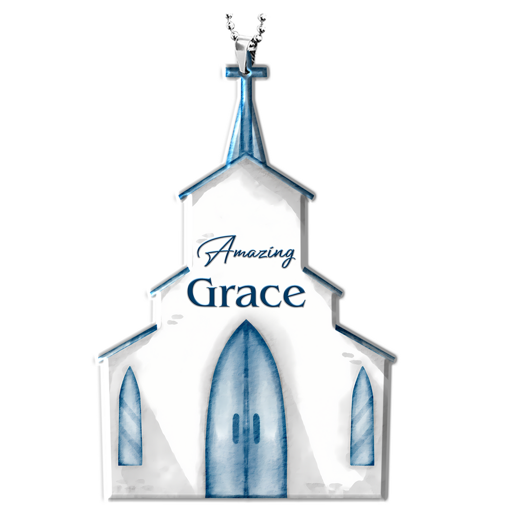 Amazing Grace Church Christian Ornament Gift Christmas Ornament Car Hanging