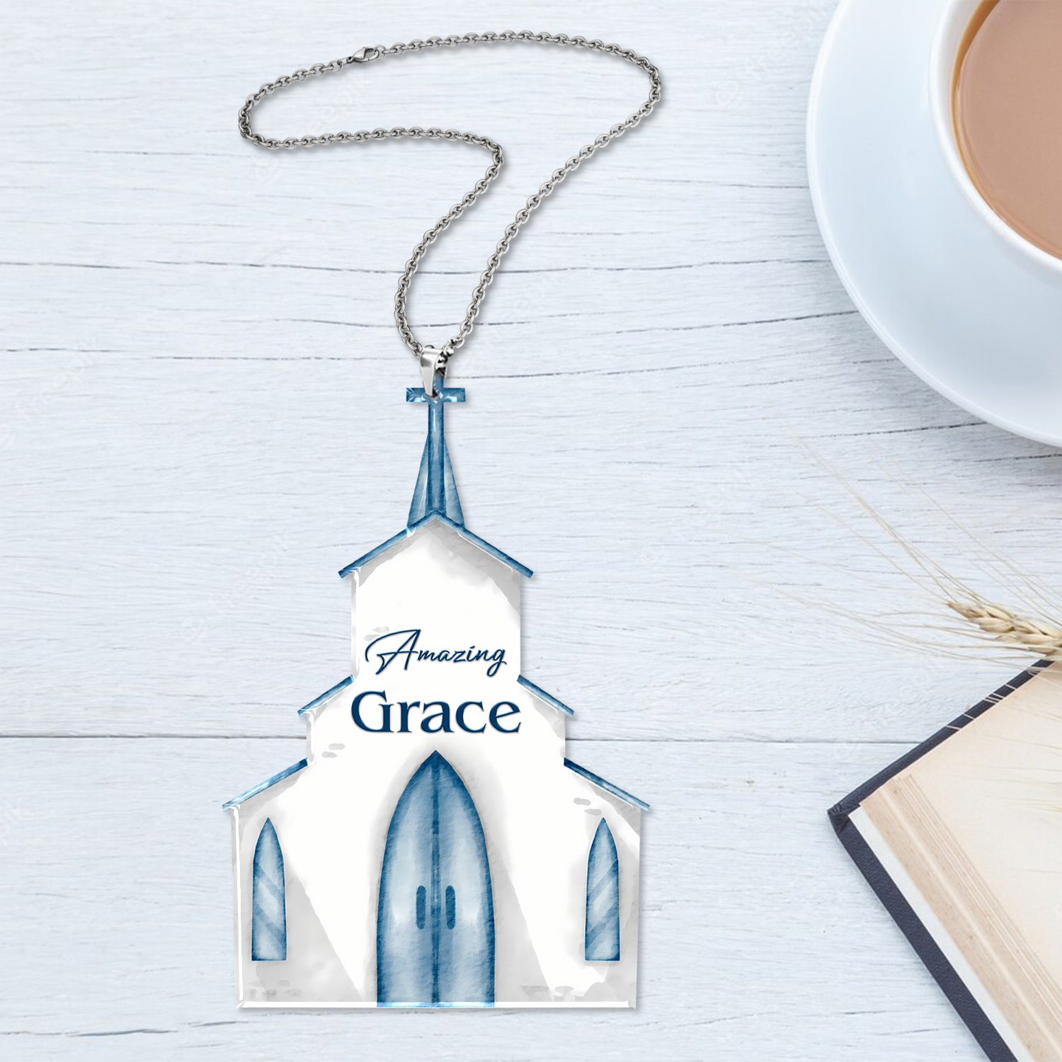 Amazing Grace Church Christian Ornament Gift Christmas Ornament Car Hanging