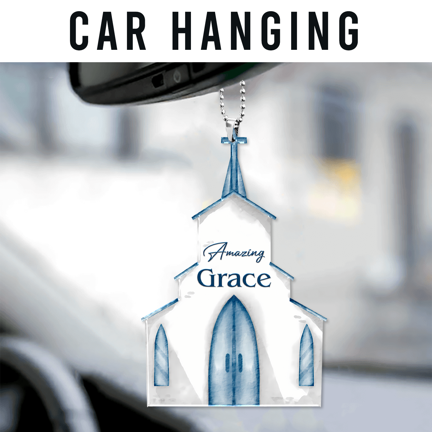 Amazing Grace Church Christian Ornament Gift Christmas Ornament Car Hanging
