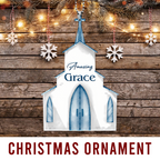 Amazing Grace Church Christian Ornament Gift Christmas Ornament Car Hanging