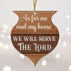 As For Me Christian Ornament Gift Bible Verse Christmas Ornament Car Hanging