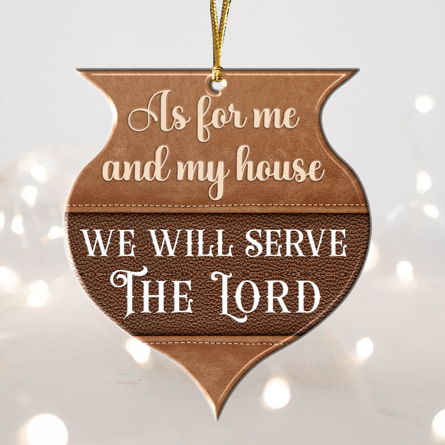 As For Me Christian Ornament Gift Bible Verse Christmas Ornament Car Hanging