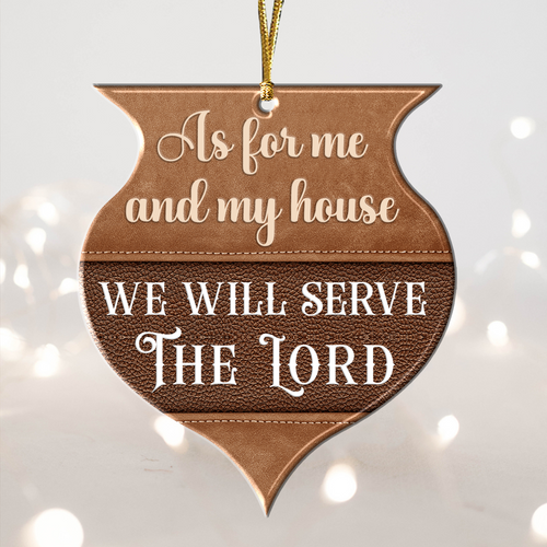 As For Me Christian Ornament Gift Bible Verse Christmas Ornament Car Hanging