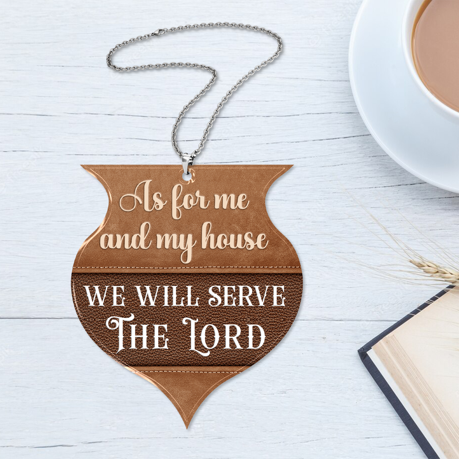 As For Me Christian Ornament Gift Bible Verse Christmas Ornament Car Hanging