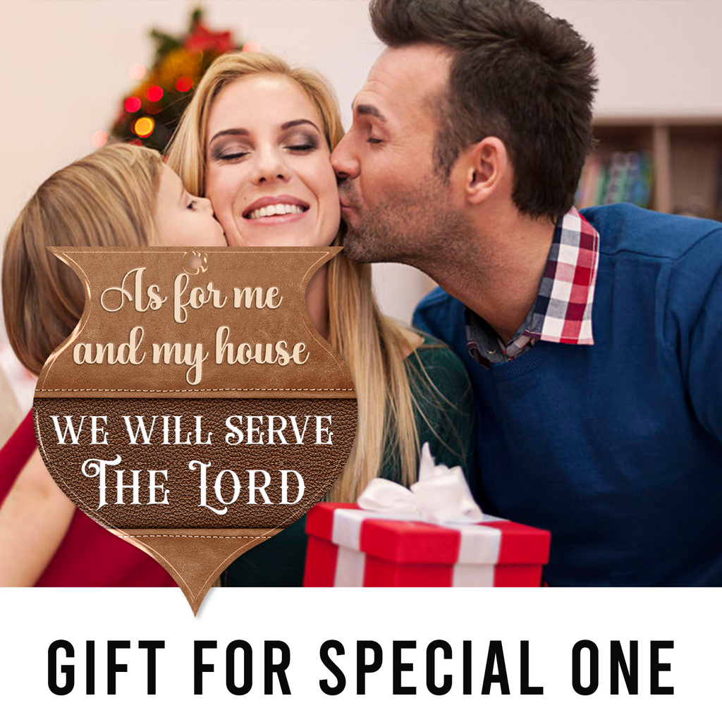 As For Me Christian Ornament Gift Bible Verse Christmas Ornament Car Hanging