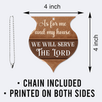As For Me Christian Ornament Gift Bible Verse Christmas Ornament Car Hanging