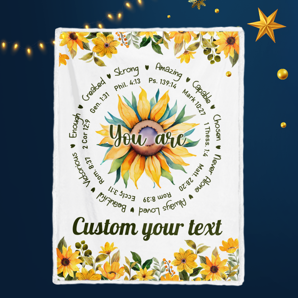 Sunflower You Are Blanket Gifts for Birthday - Birthday gifts - Gifts For Women Birthday Decorations for Girl