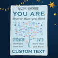 Blue You Are Sherpa Blanket Custom Gifts for Women or Men - Inspirational Blanket, Thinking of You Gifts for Friend Sister Coworker, Personalized Blanket Gifts for Her Him