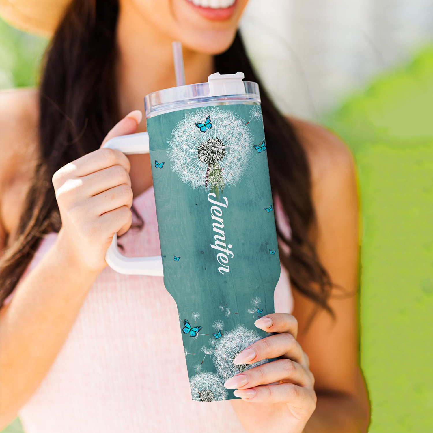 Blue Dandelion Inspirational Surrounded By Your Glory Tumbler 40 Oz Custom Gift - Personalized Stainless Steel Tumbler