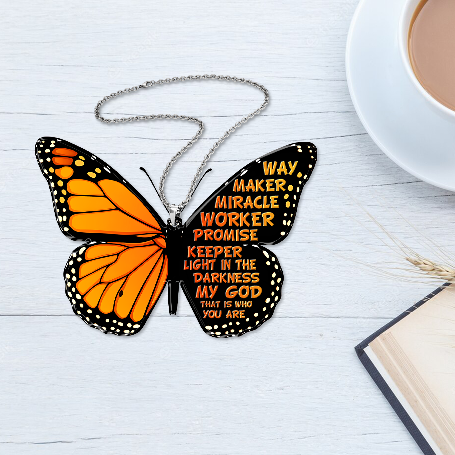 Butterfly Way Maker Christian Ornament Gift Bible Verse Christmas Ornament Car Hanging