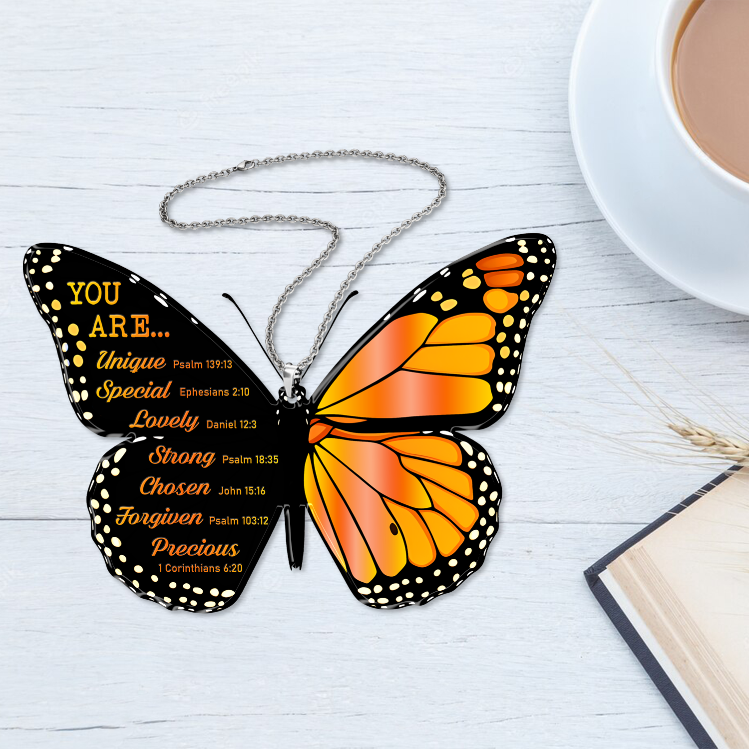 Monarch Butterfly You Are Christian Ornament Gift Bible Verse Christmas Ornament Car Hanging