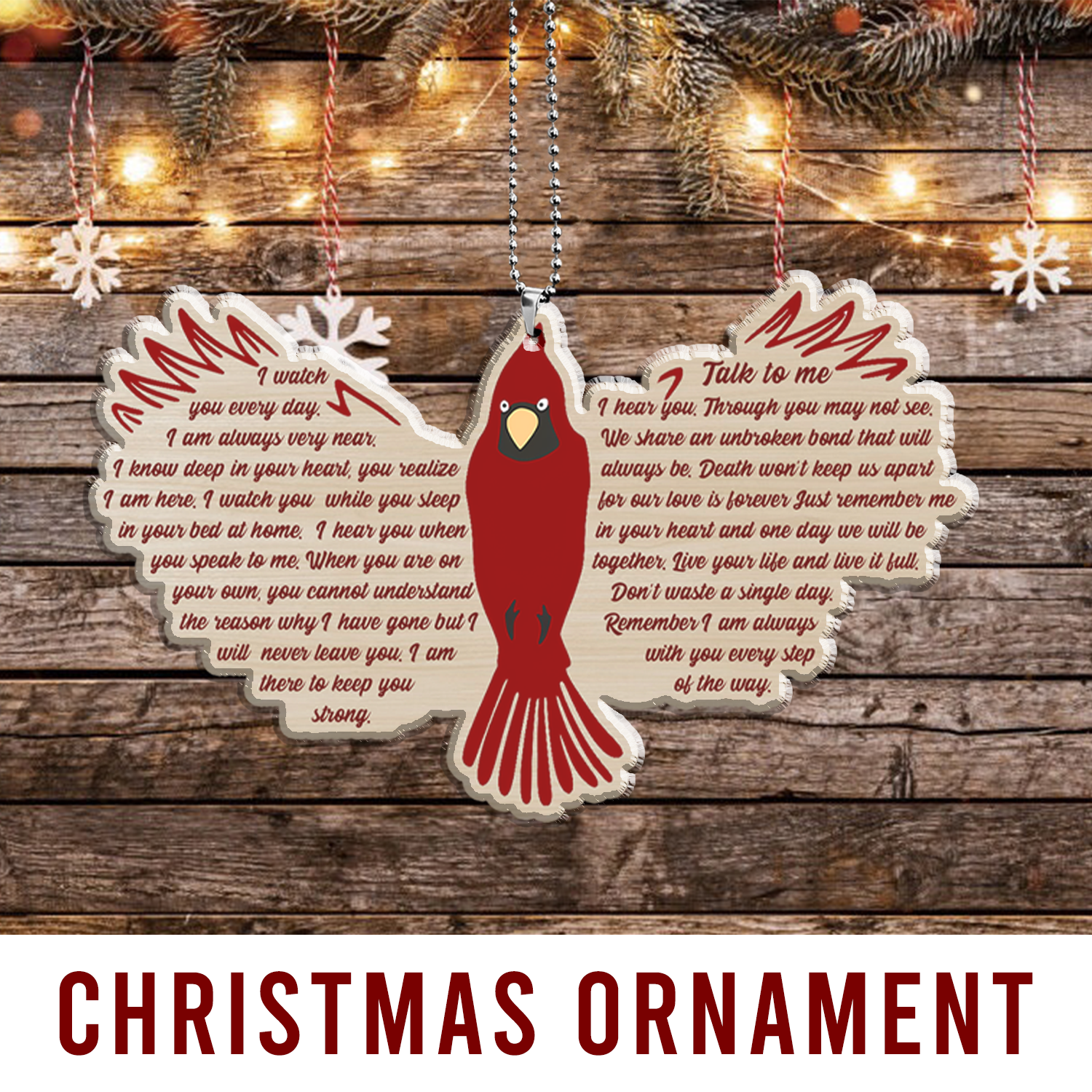 Cardinal I Never Left You 2023 Christmas Ornaments