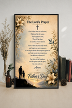 The Lord's Prayer Poster Wall Art - Our Father Prayer Poster Wall Decor - Inspirational Bible Verse Gift for Jesus Lovers, Dad & men