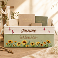 God Says I Am Custom Storage Basket - Personalized Bible Flower Gifts for Christian Faith Book Lovers