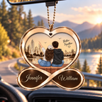 Better Together with Romantic Moments Personalized Couple Heart Ornament – Custom Names, 10 Romantic Poses Couple Ornament - Anniversary Gift for Girlfriend & Boyfriend - Gift for Couples