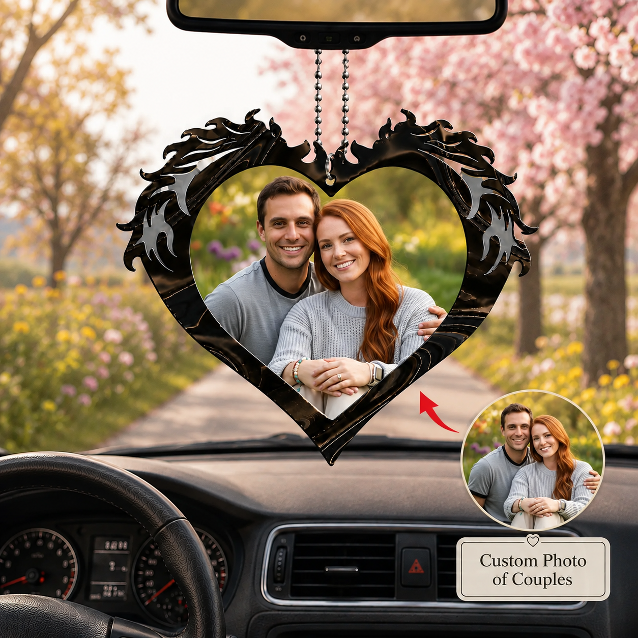 Heart Of Couple Horse God Blessed Personalized Two Sided Ornament