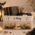 Custom Storage Basket - Personalized Ghost Reading Spooky Halloween Garden Basket - Gifts for Halloween, Bookworms, women