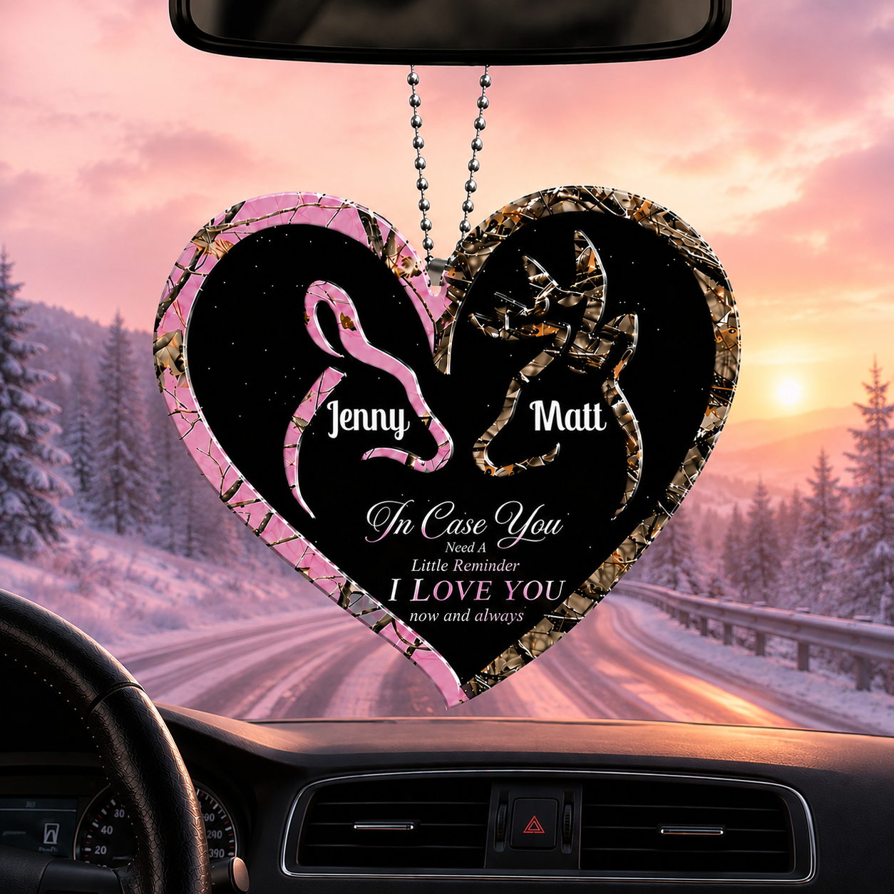 Personalized Deer Heart Doe Buck In Case You Need A Little Reminder Ornament, Custom for Gift For Couples, Husband, Wife, Anniversary Gifts