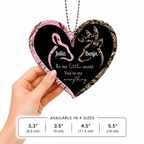 Personalized Deer Heart Doe Buck Romantic Quotes Ornament, Custom Gift for Couples, Anniversary Gift
