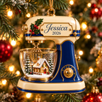 3D Raised Personalized Stand Mixer Christmas Ornament