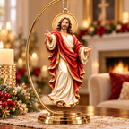 3D Raised Red Robe Religious Jesus the Savior Ornament