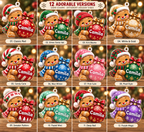 Personalized Name 12 Gingerbread Xmas Characters 2D Acrylic & 3D RESIN Ornament - Christmas Gifts