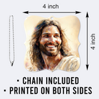 Christ Smiling Portrait Christian Ornament Gift Christmas Ornament Car Hanging