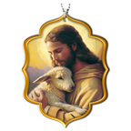 The Good Shepherd, Christ and Lamb Christian Ornament Gift Christmas Ornament Car Hanging