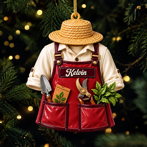3D Raised Personalized Name Gardener Ornament - Gift for Gardening and Plant Lovers