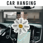 White Cosmos Flower Christian You Are Ornament Gift Bible Verse Christmas Ornament Car Hanging
