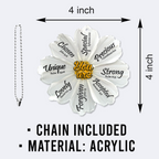 White Cosmos Flower Christian You Are Ornament Gift Bible Verse Christmas Ornament Car Hanging