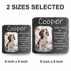 Custom Pet Photo Goodbyes Are Not The End Custom Dog Memorial Stone, Pet Memorial Gifts - Personalized Custom Memorial Tombstone