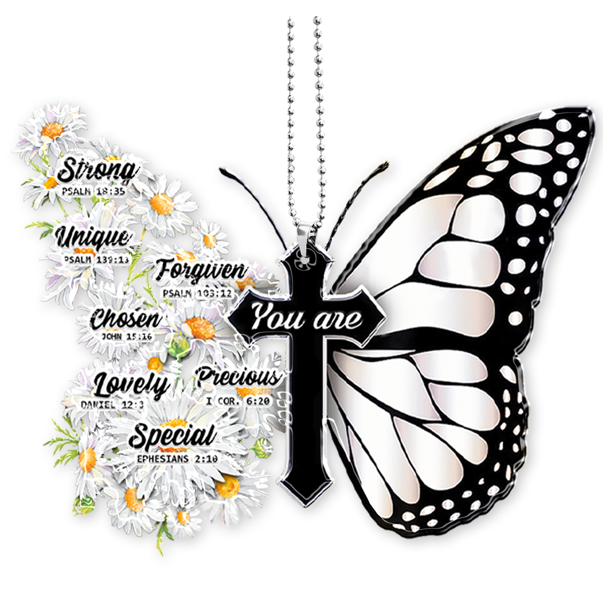 Daisy Butterfly You Are 2023 Christmas Ornaments