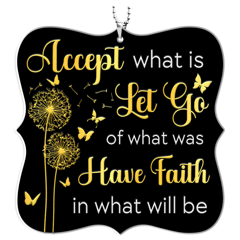 Dandelion Butterflies Have Faith Christian Ornament Gift Christmas Ornament Car Hanging
